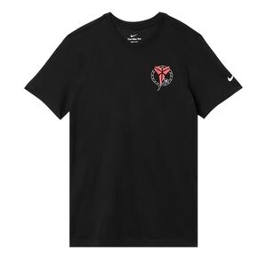 Nike Black and Red Men's Short Sleeve Tee
